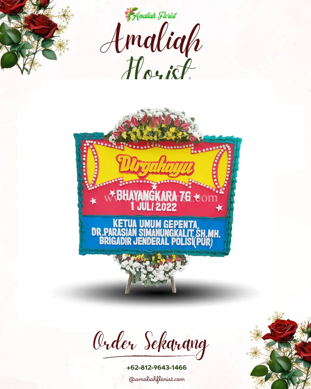 Papan Bunga HUT Ulang Tahun Bintara
